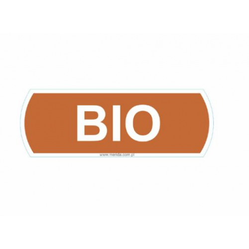 Mała naklejka na kosz do segregacji ODPADY BIO Merida